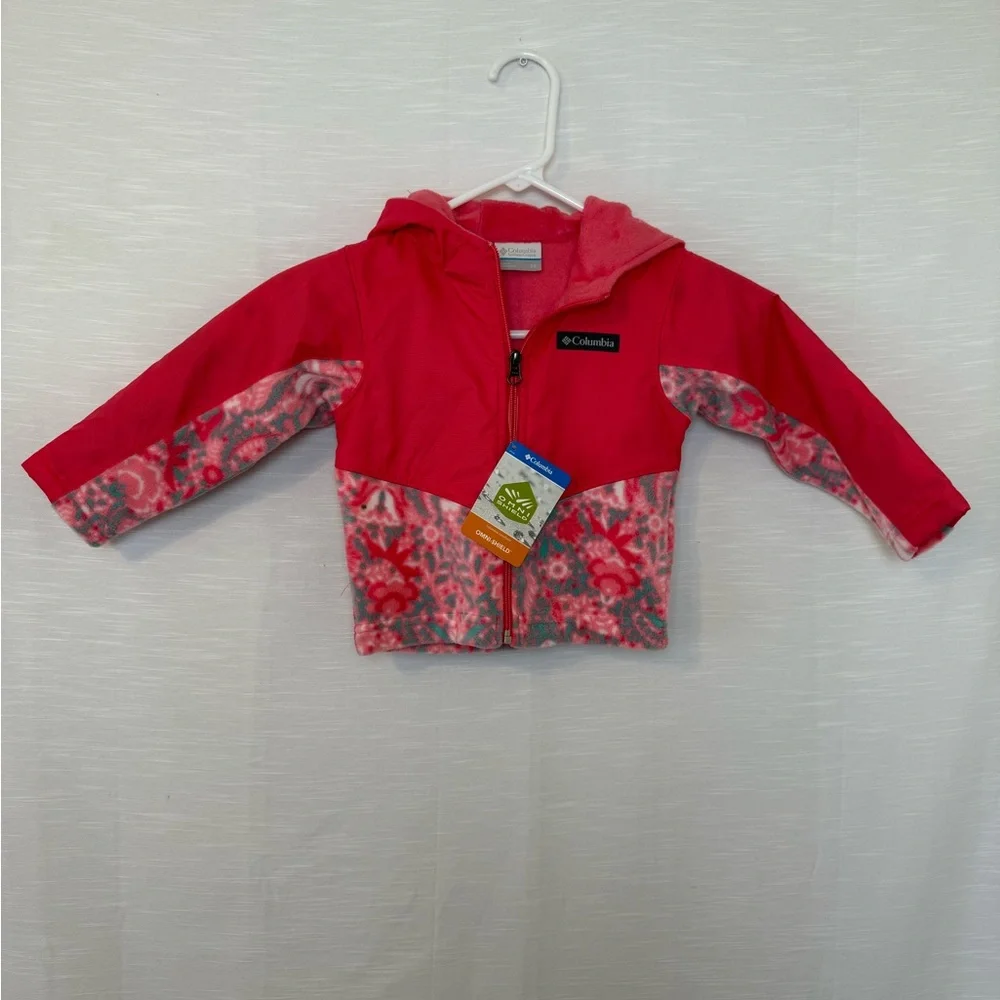 Columbia Pink and Red Patterned Toddler Jacket